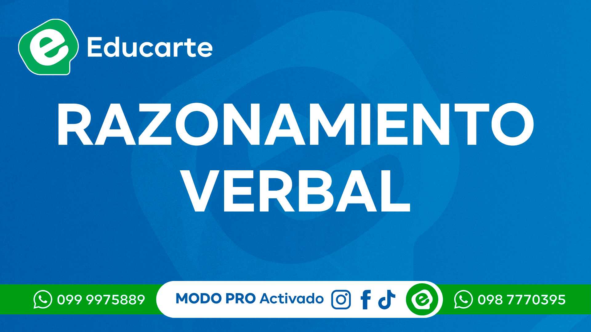 Curso de Razonamiento Verbal